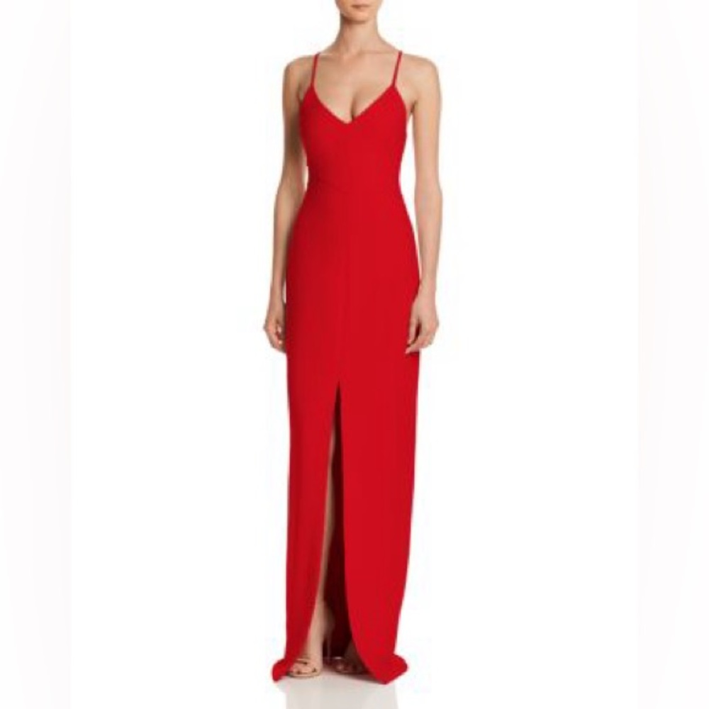 LIKELY Brooklyn Front Slit Gown in red

Perfect for Prom
Wedding guest